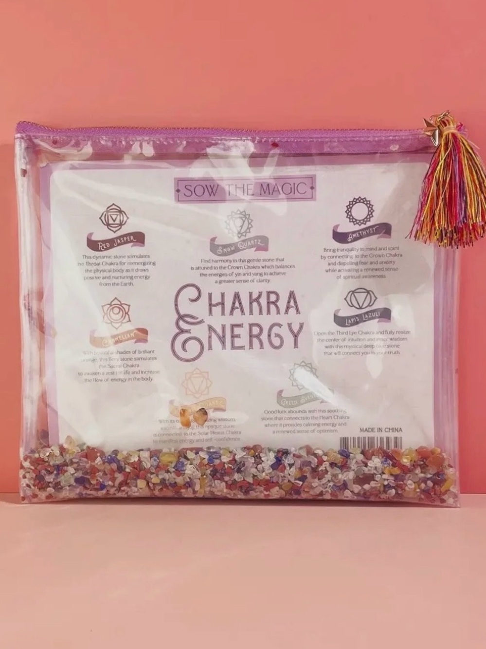 Chakra Energy Crystal Pouch - Multicolor